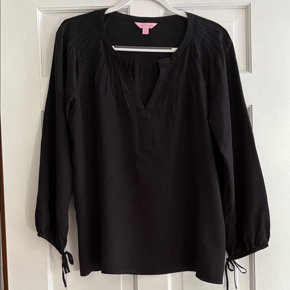 Lilly Pulitzer Black Blouse